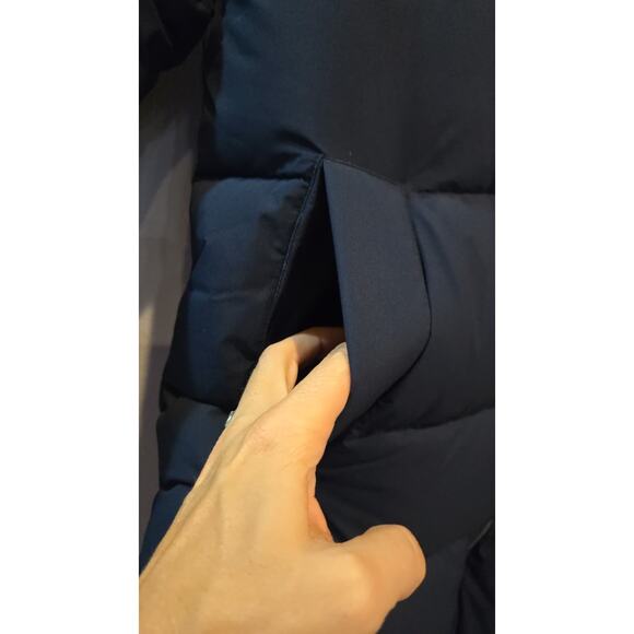 BCBG Max Azria Women's Navy Puffer Coat S Quilted Long Jacket - Picture 6 of 12